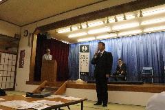 道雪会総会であいさつをする町長