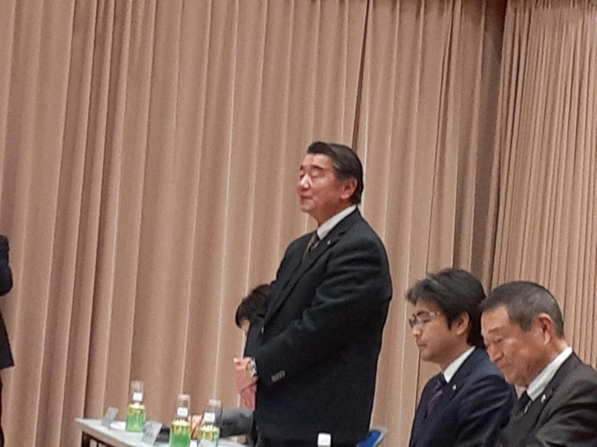 大河ドラマ招致請願時の町長あいさつ