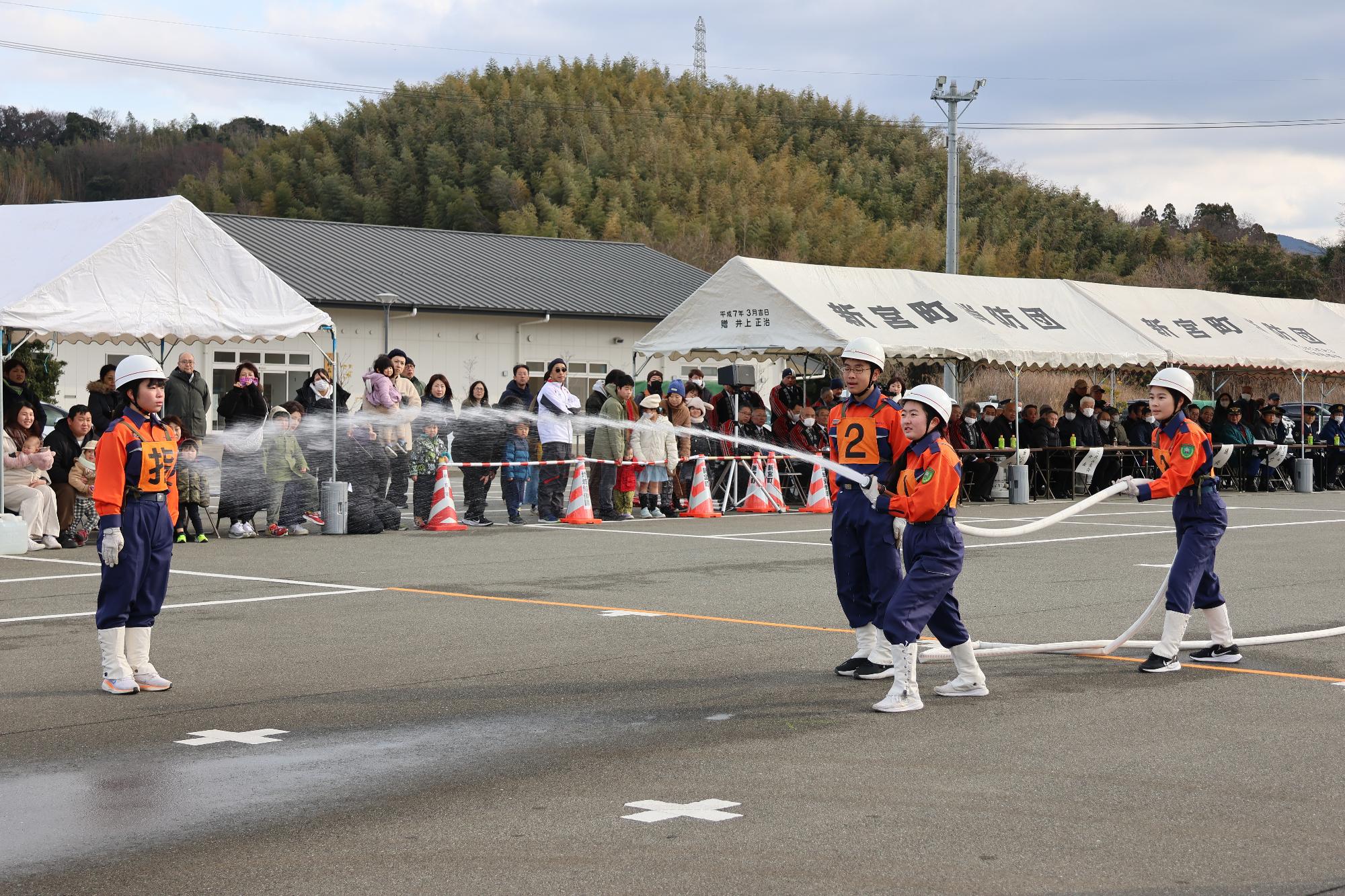 BFCによる軽可搬ポンプ操法披露