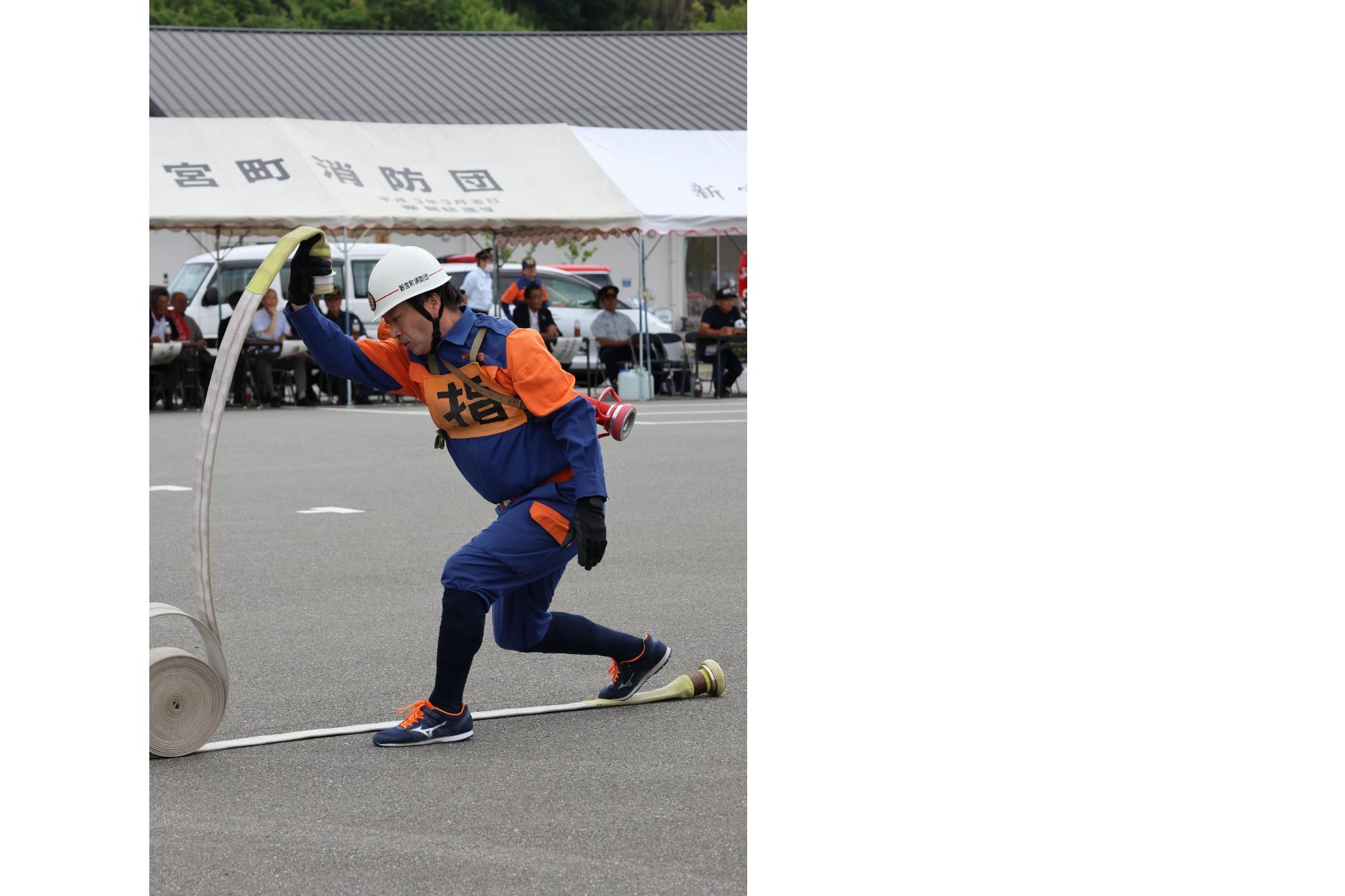 第8分団ホース展張