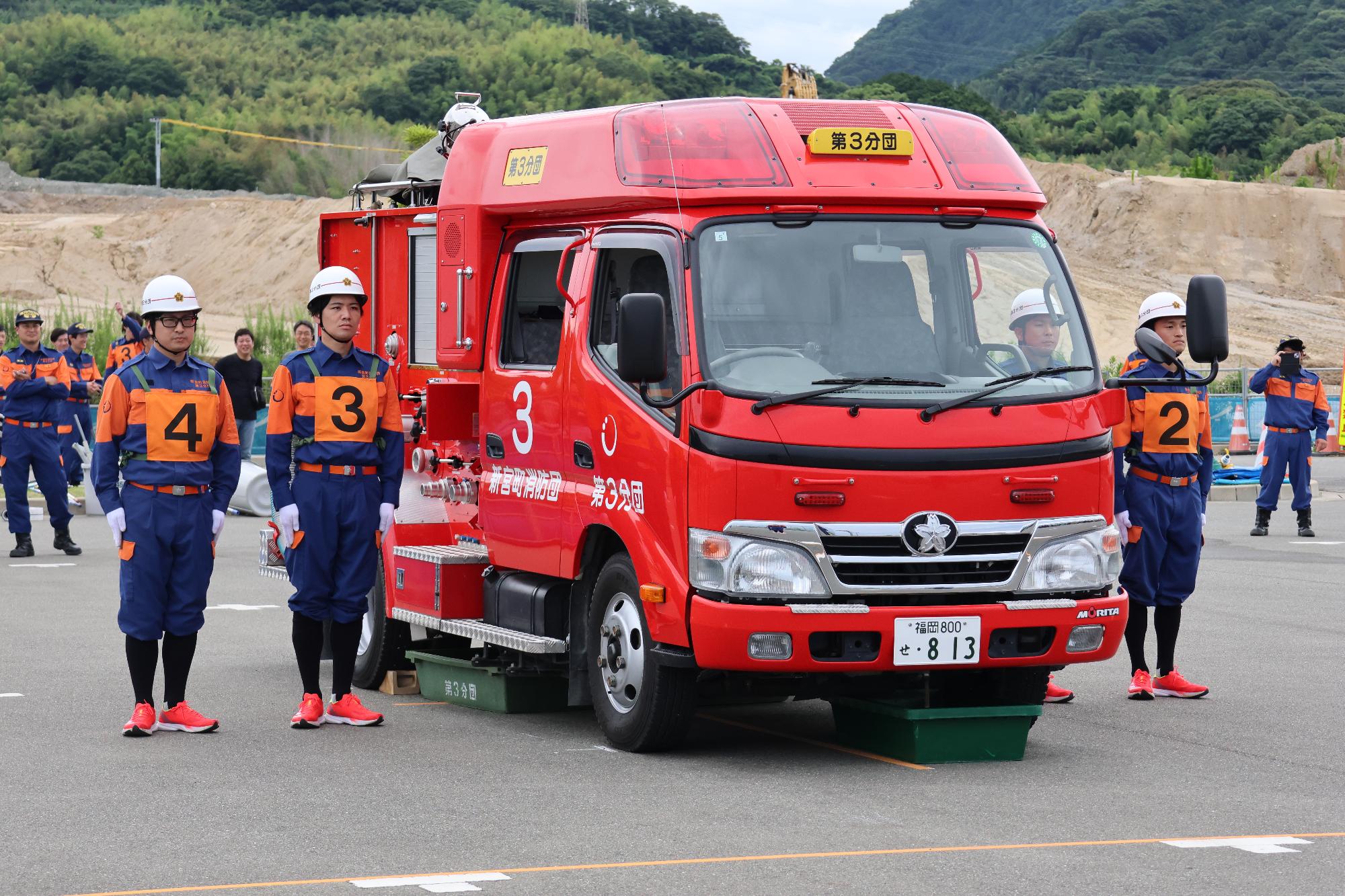 操法大会自動車ポンプの部前回大会優勝第3分団