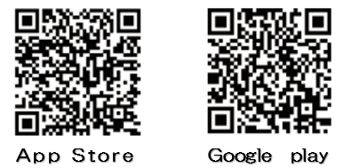 App StoreとGoogle playのQRコード