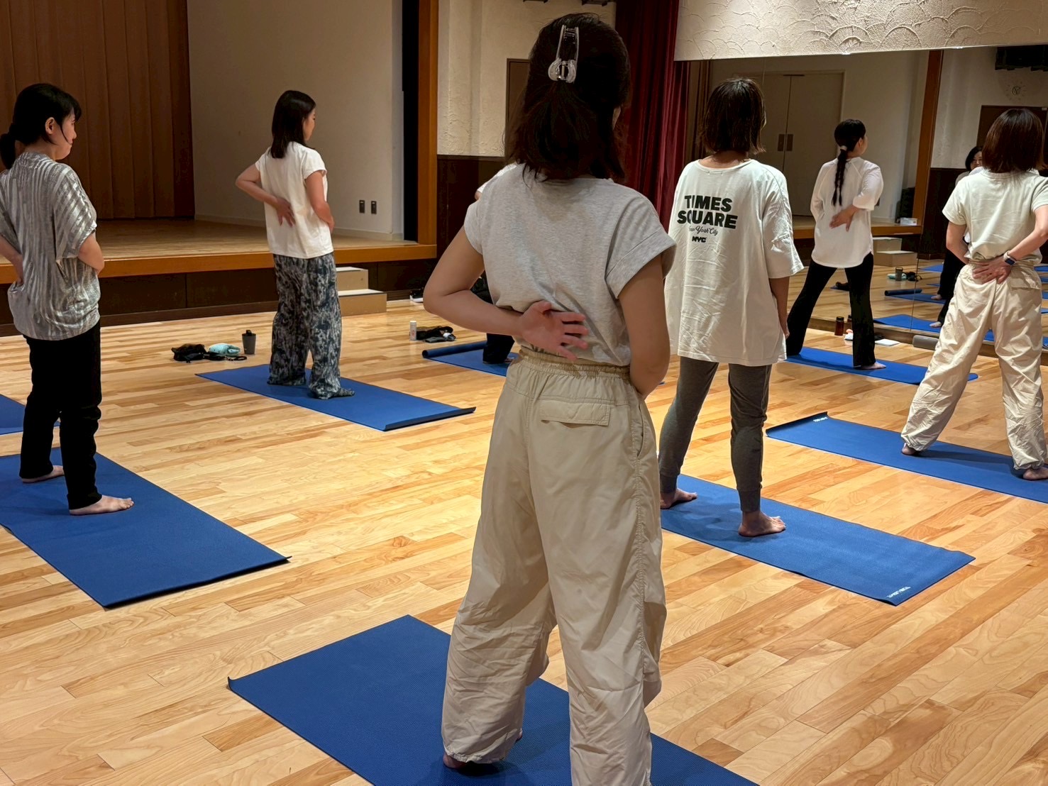 ストレッチをしている様子