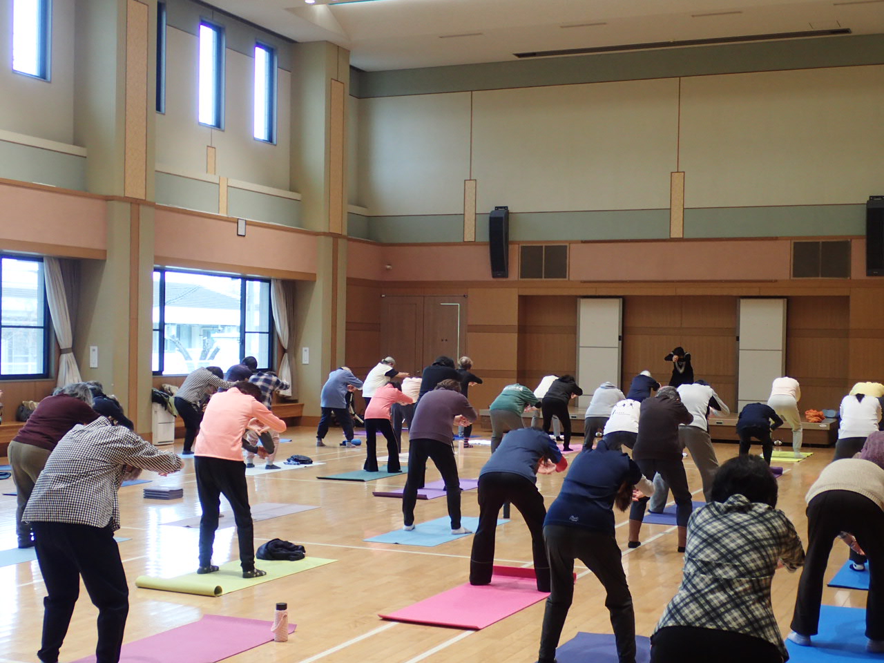 ストレッチをしている様子